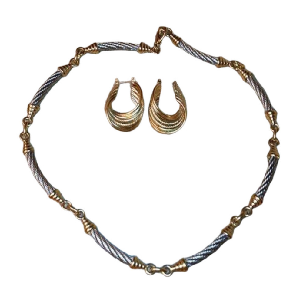 Designer style necklace and earrings curated jewelry set costume jewelry